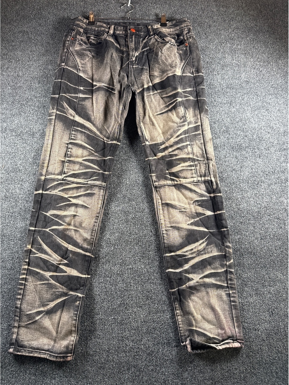 J Jeans Mens 34 Black Distressed Moto Jeans Style 520 Biker Y2K Denim Pants